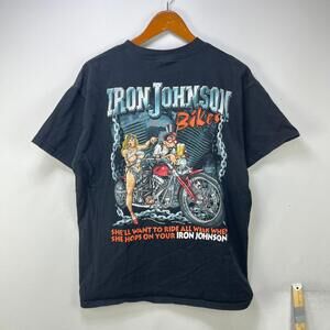 Vintage Iron Big Johnson Bikes 90s T-Shirt XL Boobs